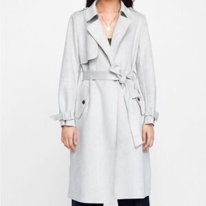 Women's Gray Trench Coat by Zara in XS